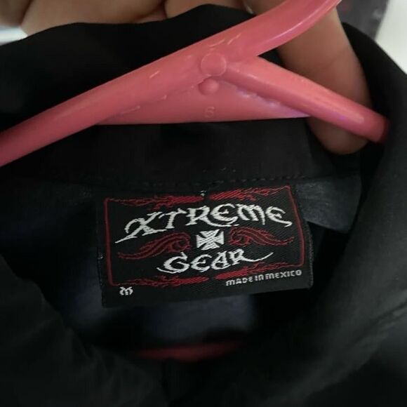 Xtreme Gear Button-Up Shirt Men's M Black Flame Style Bohemian Streetwear Rock - Picture 4 of 4